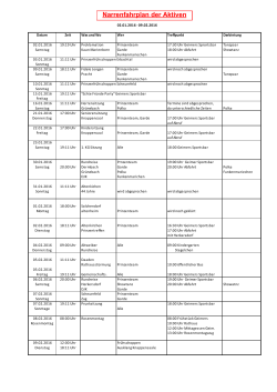 Narrenfahrplan 2016