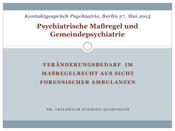 Vortrag Dr. Friedhelm Schmidt-Quernheim, forensische