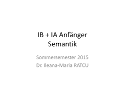 IB + IA Anf&auml;nger Semantik