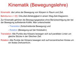 Kinematik (Bewegungslehre)