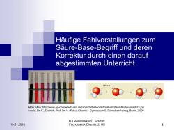 Fehlvorstellungen zum S&auml;ure-Base-Begriff und deren Korrektur