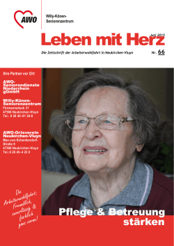 Leben mit Herz - AWO Seniorendienste Niederrhein gGmbH