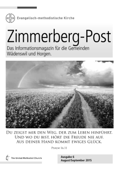 Ausgabe 6/15 - EMK Region Zimmerberg
