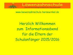 Info Lernanf&auml;nger