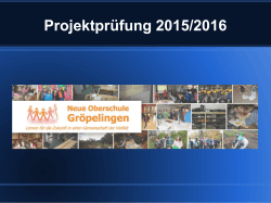 2015-16 NOG Projektprüfung - Neue Oberschule Gröpelingen