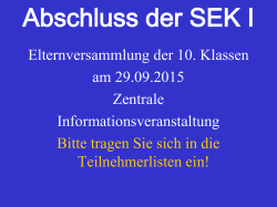 Infopr&auml;sentation zum MSA - Ardenne