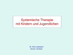 Systemische Therapie mit Kindern und Jugendlichen