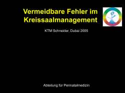 Vermeidbare Fehler im Kreissaalmanagement