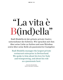 Rudi Bindella ist der grösste private Gastro