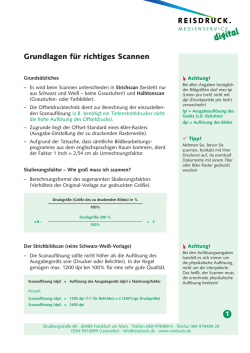 Grundlagen f&uuml;r richtiges Scannen