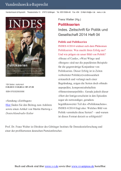 Politikserien Indes. Zeitschrift für Politik und Gesellschaft 2014 Heft 04