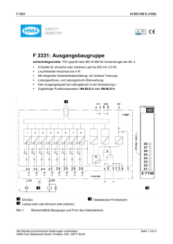HIMA F 3331 Datenblatt