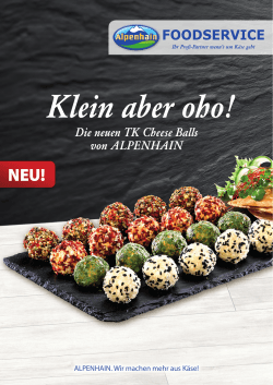 Die neuen TK Cheese Balls von ALPENHAIN