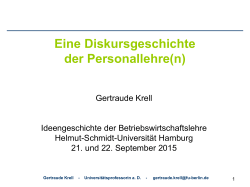 Eine Diskursgeschichte der Personallehre(n) - Hermes