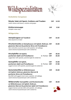 Herbstliche Vorspeisen Nüssler Salat mit Speck, Croûtons und