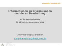 Informationspr&auml;sentation Krankmeldungen