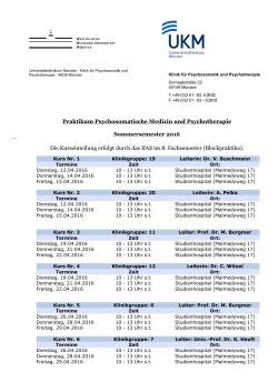 Plan SS2016 (pdf-Datei) - Universitätsklinikum Münster