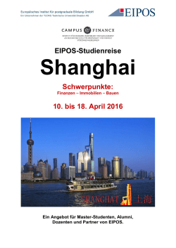 EIPOS-Studienreise Shanghai