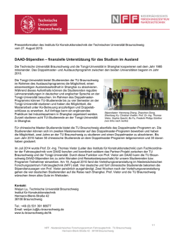 DAAD-Stipendien - Technische Universität Braunschweig