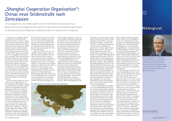 „Shanghai Cooperation Organisation“: Chinas neue Seidenstraße
