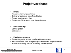 Projektvorphase