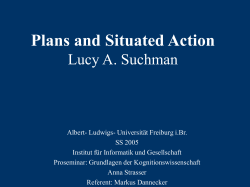 Plans and Situated Action Lucy A. Suchman