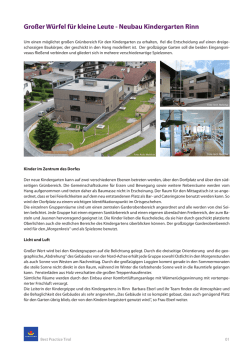 Gro&szlig;er W&uuml;rfel f&uuml;r kleine Leute - Neubau Kindergarten