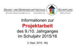 Allgemeine Informationen 2015/16 - Präsentation