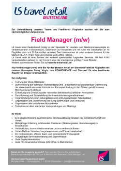 Field Manager (m/w) - Lagardère Travel Retail Deutschland
