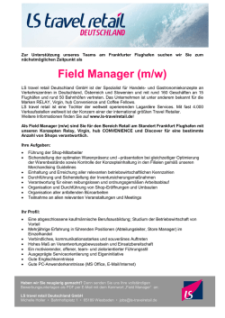 Field Manager (m/w) - Lagard&egrave;re Travel Retail Deutschland