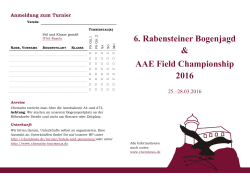 6. Rabensteiner Bogenjagd & AAE Field Championship 2016