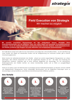 Field Execution von Strategix - Strategix Enterprise Technology GmbH