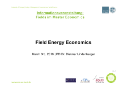 Field Energy Economics