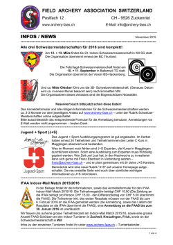 field archery association switzerland infos / news