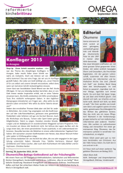 OMEGA September 2015 - Aktuell: Reformierte Kirche Brittnau