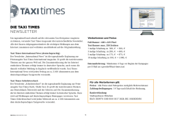 DIE TAXI TIMES NEWSLETTER