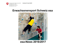 esa-News 2016/2017 - Erwachsenensport Schweiz