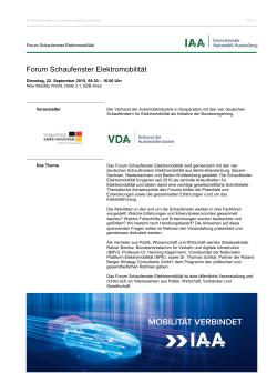 Forum Schaufenster Elektromobilität - Braunschweiger Verkehrs-GmbH