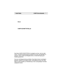 Modul CHEP-SCHNITTSTELLE