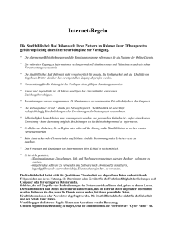 Internetregeln - Stadtbibliothek Bad D&uuml;ben