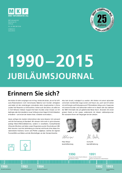 Jubiläumsjournal - MKF Informatik AG