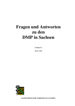 Fragen und Antworten zu den DMP in Sachsen