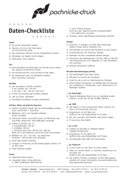 Daten-Checkliste - Pachnicke Druck