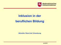 Inklusion in der beruflichen Bildung