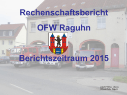 Rechenschaftsbericht 2015 der Ortsfeuerwehr Raguhn