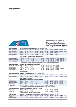 Infos - Rigi