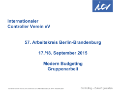 Internationaler Controller Verein eV Gruppe 1