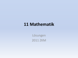 Mathematik 2011 ZKM 2