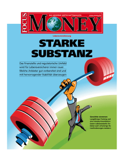 STARKE SUBSTANZ - WWK Versicherungen