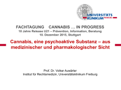 Cannabis, eine psychoaktive Substanz – aus medizinischer und